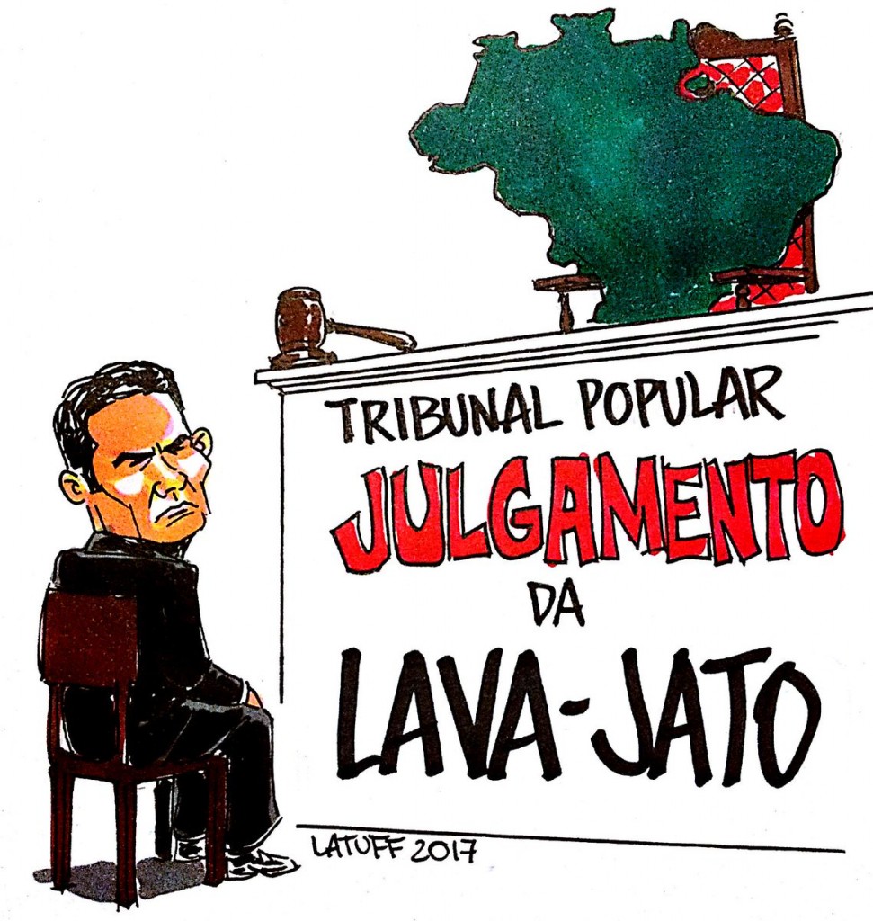 Charge de Latuff, copiada do site do Tribunal Popular