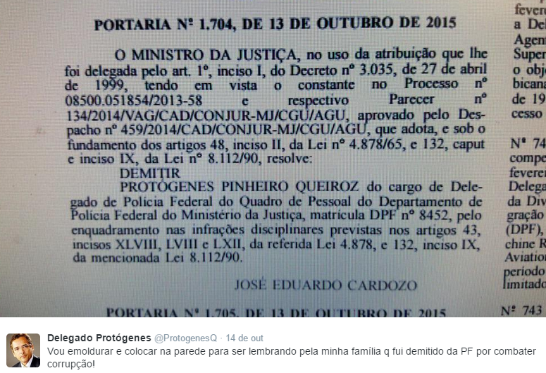 Para PF, Protógenes Queiroz vazou informações da Operação Satiagraha