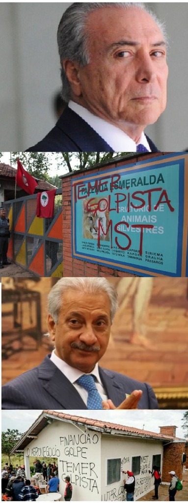 Em maio de 2016, acusando o coronel Lima de ser "laranja" de Temer, o MST invadiu a Fazenda Esmeralda.