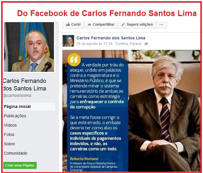 Da página de Santos Lima no Facebook